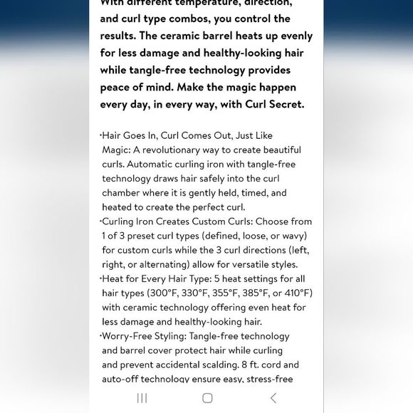 Conair Infiniti Pro Curl Secret Ceramic Auto Curler - Picture 11 of 15